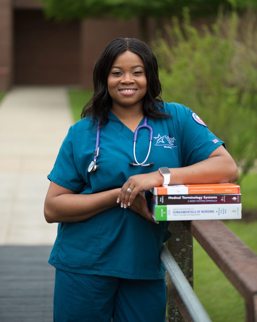 Black nursing school student at lone star college tomball